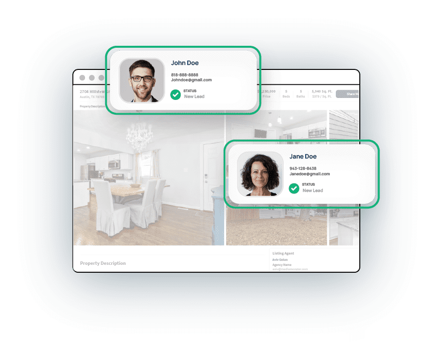 real estate listing pages lead generation