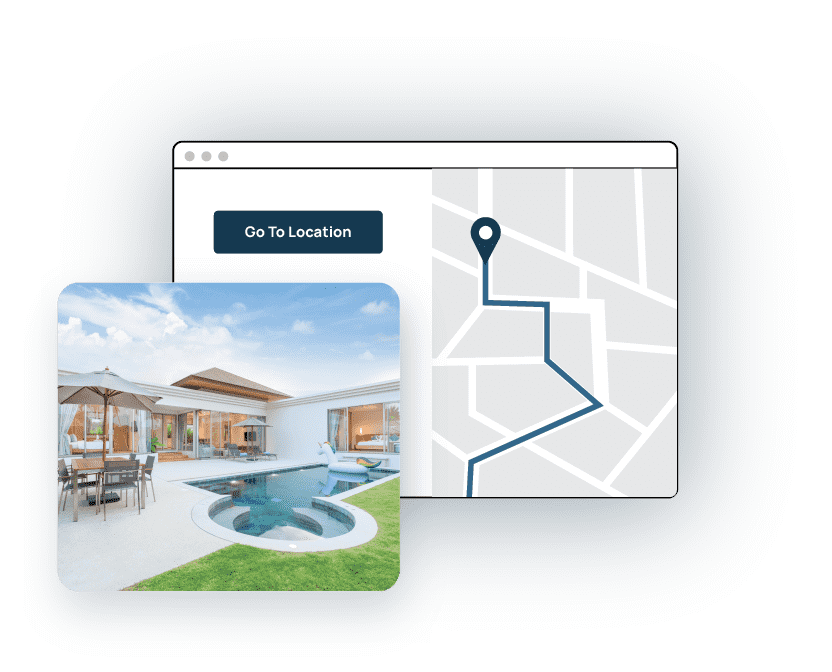 real estate listing page google maps