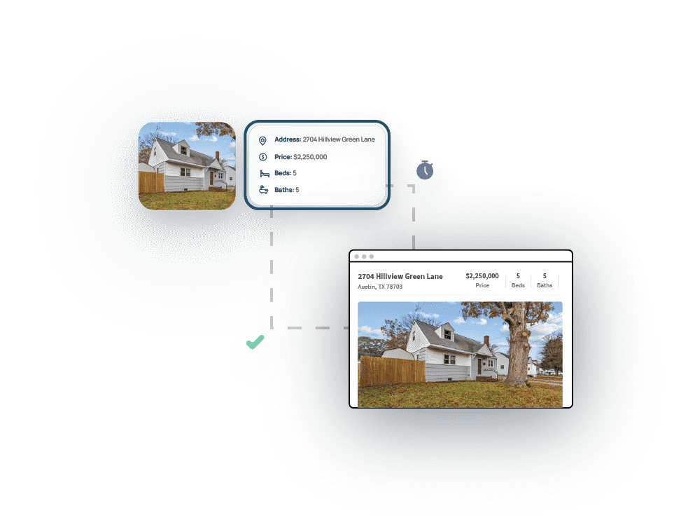 real estate listing pages easily created